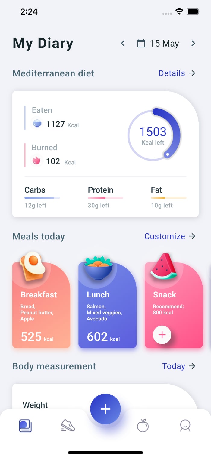 UI Templates app interface, screen 3